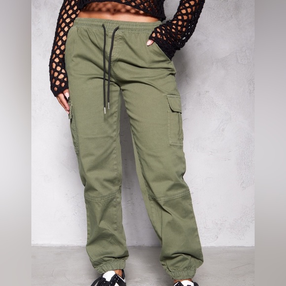 Old navy elastic waist army green cargo joggers - Picture 9 of 9
